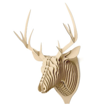 Hubert - cardboard deer trophy. Animal head for self assembly.